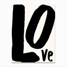 Love Typography Canvas Print