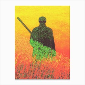 Silhouette Of A Hunter Canvas Print