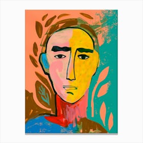 Maximalist Colorful Portrait Of A Man Leinwandbild