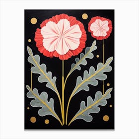 Carnation 2 Hilma Af Klint Inspired Flower Illustration Canvas Print