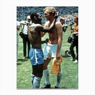 Pele And Bobby Moore, 1970 Canvas Print