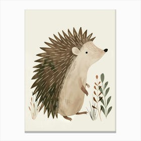 Charming Nursery Kids Animals Hedgehog 1 Canvas Print