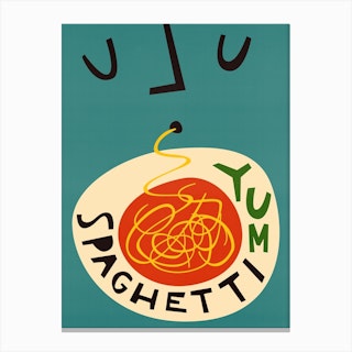 Yum Spaghetti Canvas Print