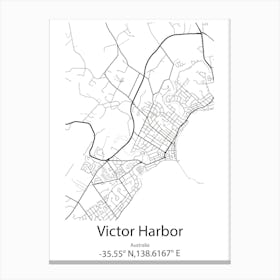 Victor,United States Minimalist Map Lienzo