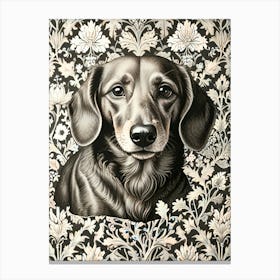 William Morris Dachshund Canvas Print