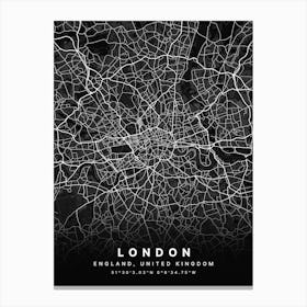 London England Black Map Leinwandbilder