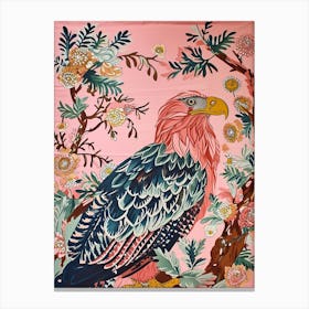 Floral Animal Painting Eagle 4 Canvas Print