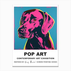 Poster Dog Pop Art 2 Canvas Print