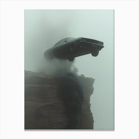 Car Over Cliff Canvas Print