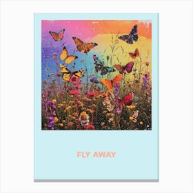 Fly Away Butterfly Poster 1 Canvas Print