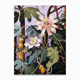 Passionflower 1 Flower Painting Canvas Print