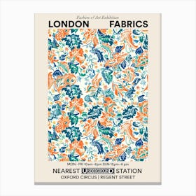 Poster Aster Amaze London Fabrics Floral Pattern 2 Canvas Print