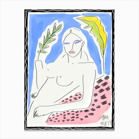Watercolor Nude Canvas Print