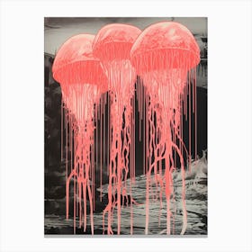 Irukandji Jellyfish Washed Illustration 2 Canvas Print