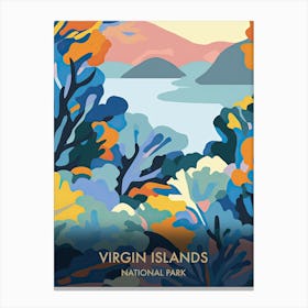 Virgin Islands National Park Travel Poster Matisse Style 1 Canvas Print
