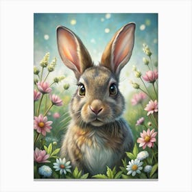 Bunny In The Meadow Canvas Print