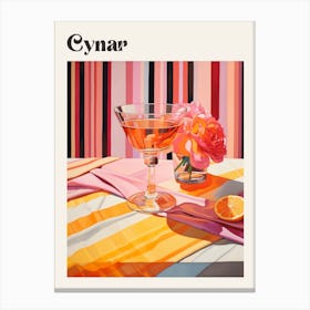 Cynar Retro Cocktail Poster Canvas Print
