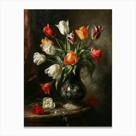 Baroque Floral Still Life Tulip 2 Canvas Print