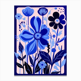 Blue Flower Illustration Bluebell 4 Canvas Print