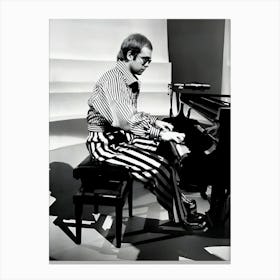 Elton John Playing Piano Canvas Print