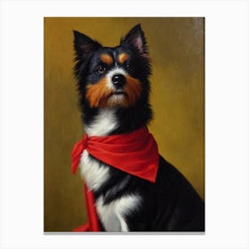 Australian Terrier Renaissance Portrait Oil Painting Canvas Print