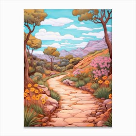 Copper Canyon Mexico 1 Hike Illustration Canvas Print