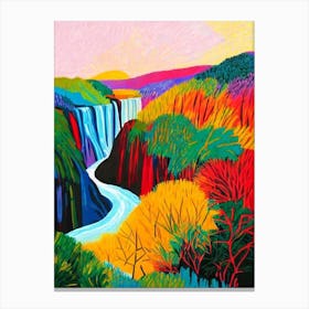 Victoria Falls National Park Zimbabwe Abstract Colourful Canvas Print