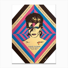 David Bowie Leeds Concert Poster Canvas Print