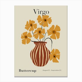 Virgo Buttercup Canvas Print