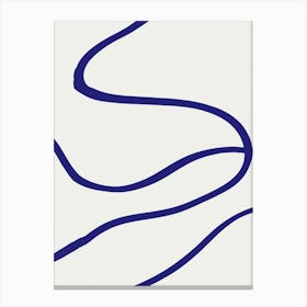 Blue Line art Abstract Art Poster_2483674 Canvas Print