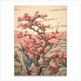 Yama Zakura Mountain Cherry 2 Vintage Japanese Botanical Canvas Print