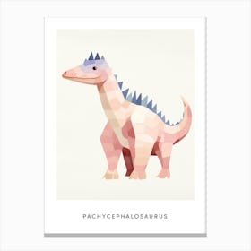 Nursery Dinosaur Art Pachycephalosaurus 2 Poster Canvas Print