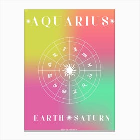Aquarius Horoscope Canvas Print