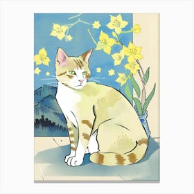 Cat Van Gogh Canvas Print