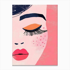 Illustration Of A Woman'S Face 3 Canvas Print