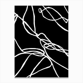 Abstract Lines On A Black Background Canvas Print