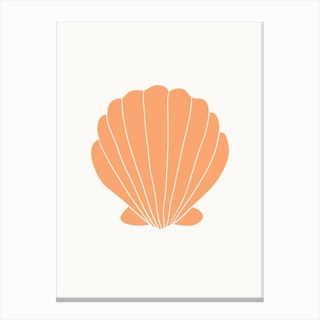 Orange Clam Shell Canvas Print