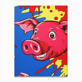 Pig In A Can Canvas Print