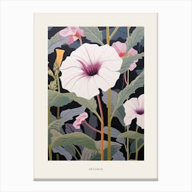 Flower Illustration Petunia Poster Canvas Print