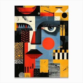 Playful And Colorful Geometric Shapes Arranged In A Fun And Whimsical Way 34 Canvas Print
