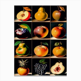 Collage Of Fruit, Inspired By Renoir Canvas Print