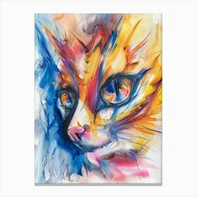 Colorful Cat 1 Canvas Print