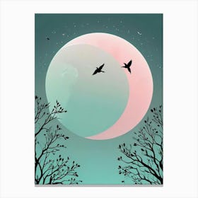 Fly Away Moon Scene (7) Canvas Print