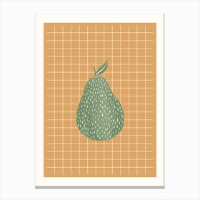 Checkered Pear Canvas Print