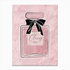 Classy Perfume Pink Canvas Print