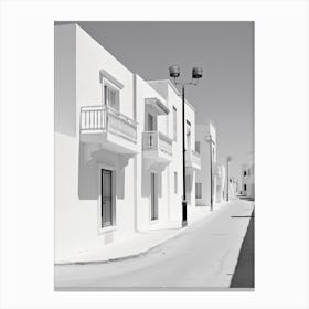 Hammamet, Tunisia, Black And White Photography 2 Canvas Print