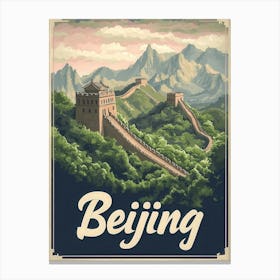 Aihrgdesign A Classic 1960s Travel Poster For Beijing Canvas Print