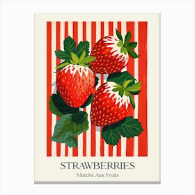 Marche Aux Fruits Strawberries Fruit Summer Illustration 2 Canvas Print