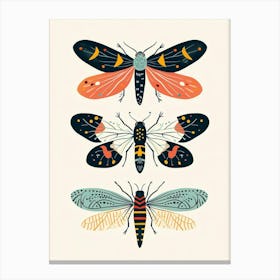Colourful Insect Illustration Firefly 4 Canvas Print