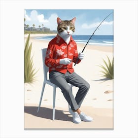 Fishing Cat Canvas Print